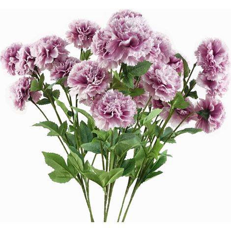 Pack of 6 x 70cm Pink Artificial Carnation Stem - 24 Flowers (1/5)
