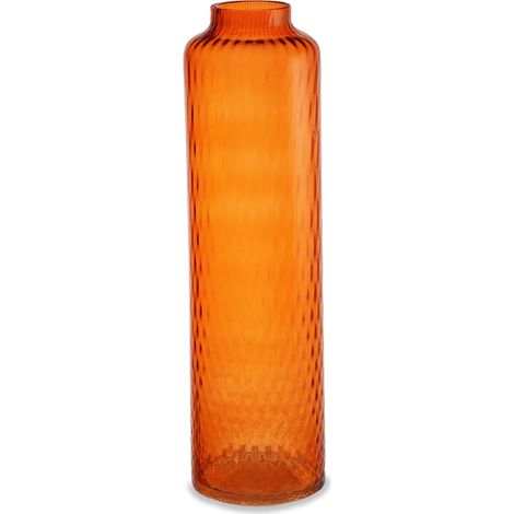 "Vaso artigianale BOTTIGLIA in vetro di Murano arancio 42 cm" (1/2)