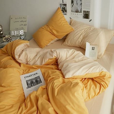 Housse de Couette 200x230cm, Ado Fille Adulte Réversible Parure de Lit Avez Fermeture Éclair, avec 2 Taie d'oreiller 48x74 cm,K (1/4)