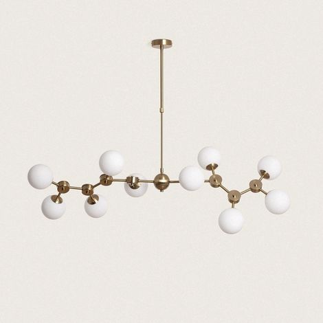 Lampadario Metallo e Vetro Moonlight Brass Large 10 Lampade  Oro (1/5)