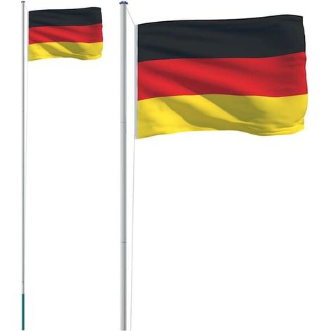 Mât de drapeau allemand et mât en aluminium de 6,08 mètres (1/5)