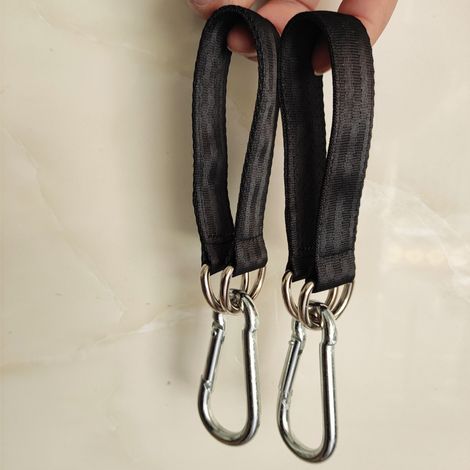 Filiyano-Lot de 2 supports de hamac avec sangle de suspension en nylon et 2 têtes (1/5)