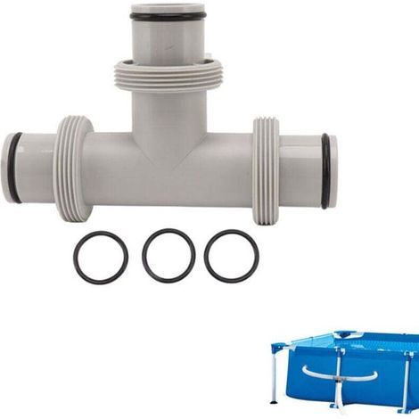 T-förmiger Poolschlauchverbinder für 1,5"/38-mm-Schläuche, Ersatz-Dreiwege-Poolschlauchadapter für Intex- und Bestway-Aufstellpools. Poolzubehör A (1/5)
