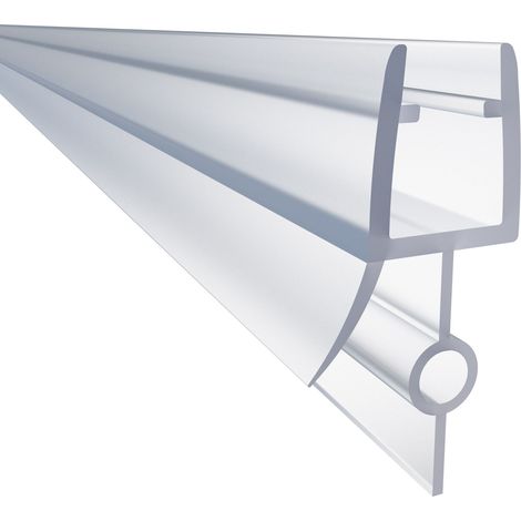 1 Pezzo Guarnizione Sottoporta (Modello-1) per box doccia lunga 90 cm per vetro da 5-6 mm Coda Morbida larga 18 mm Tagliabile