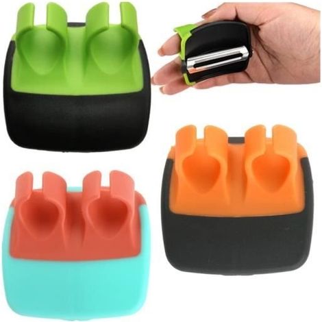 Palmenfruchtschäler – Fingerschäler – Edelstahl – Gummi – Modernes Design (1/4)