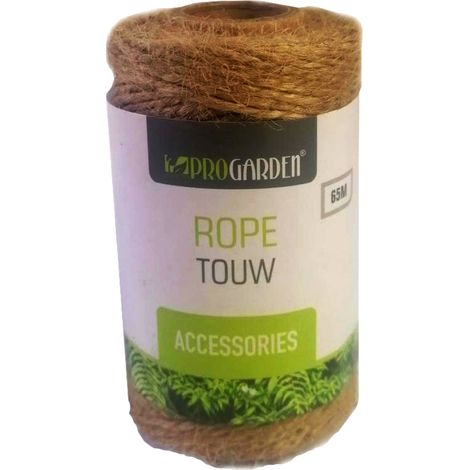 PROGARDEN cuerda jardin yute 65 m , Rollo 65 metros cuerda Yute jardín 65 metrosFabricada en material naturalIdeal para su jardín.