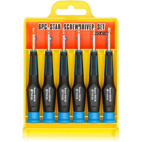 Ferrestock FSKCS6TX Set de 6 tournevis Torx précision noir