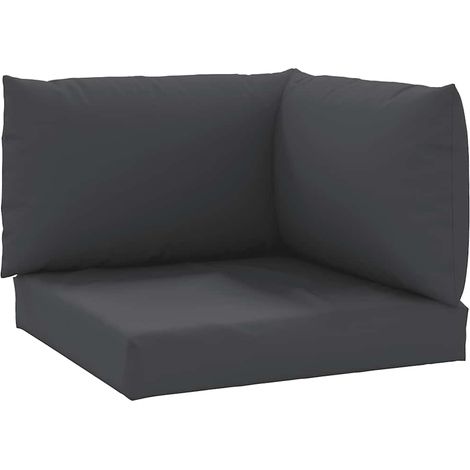 Coussins de palette lot de 3，Coussins d'extérieur noir tissu oxford CFW296929 (1/5)