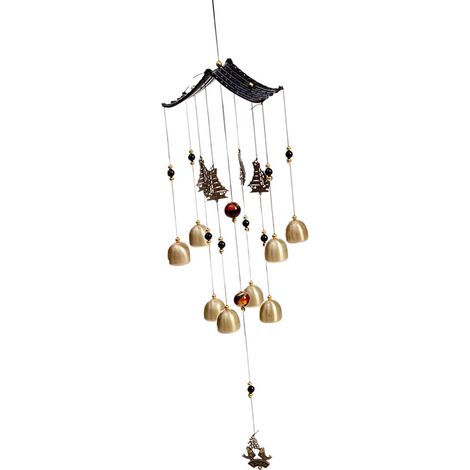 Clochette A Vent - Métal - 5 x 5 x 61 cm - Décoration Porte Fenêtre Jardin Balcon - 1 Pièce (1/5)
