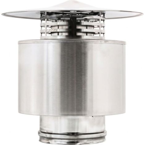 MAKA Terminale Coassiale Canna Fumaria Doppia Parete Aria Inox Ø 100 mm (esterno 150) (1/5)