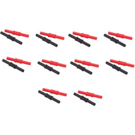 10 sets of J.20009 banana plug couplers, 4mm female to insulated connector, plug extension adapter (1/5)