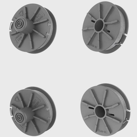 lot 2 Bobine de fil de coupe Pour Gardena 5307-20,Adapté pour coupe-bordures GARDENA EasyCut 400, ComfortCut 450 et PowerCut 500 (1/4)