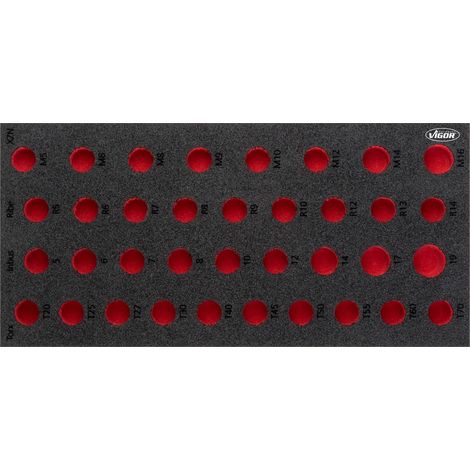 VIGOR Weichschaumeinlage, leer, V5099-L, (LxBxH) 393 x 188 x 35 mm (1/2)
