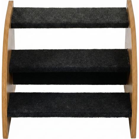 Escalier pour animaux XOT011 gris pour chats et chiens, étapes antidérapantes et surface élargie (1/5)