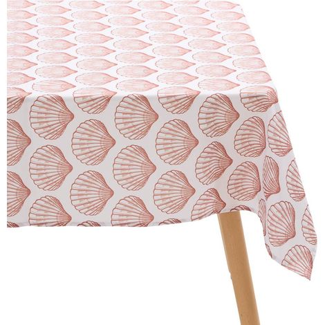 Tovaglia oceania 300x150cm terracotta stampa conchiglie - Atmosphera créateur d'intérieur (1/3)