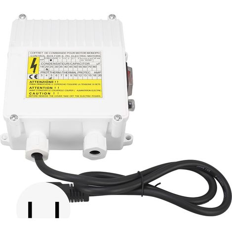 Pompe immergée 370W Boîtier de commande externe avec protection thermique, interrupteur de contrôle pour usage domestique et industriel, prise US 110V (1/5)