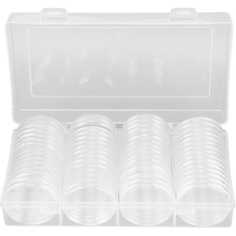 Boîte de rangement pour pièces de collection, 60 capsules de 41mm, étui de protection pour numismates