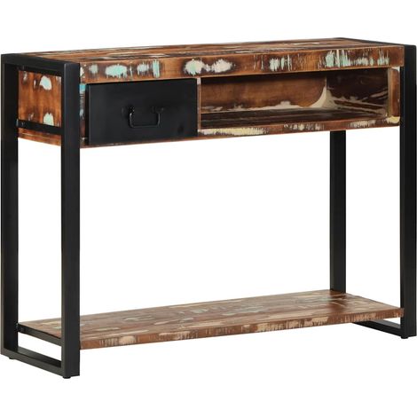 Konsolentisch Mehrfarbig 100x35x75 cm Massivholz Altholz
