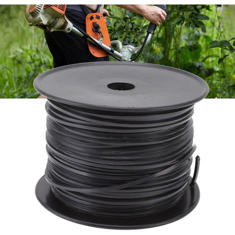 Geeignet für Husqvarna Stier Trimmer und Rasenmäher, 3,3 mm Vierkantdraht, schwarz, 100 m. (1/5)