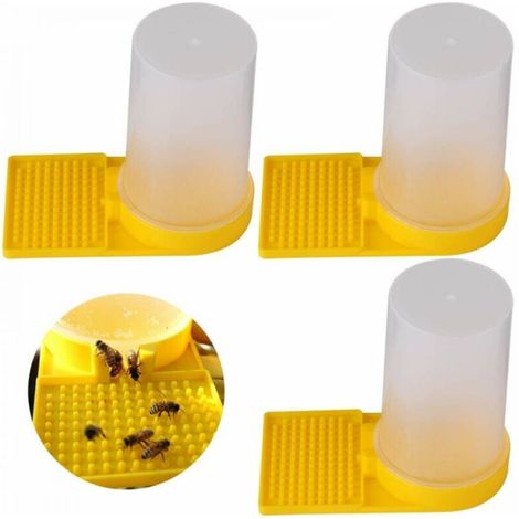 Lot de 3 mangeoires à abeilles, entrée d'alimentation en plastique. - AquaForge (1/3)