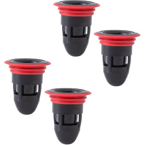 QORVA-4PCS Bouchon Anti-Odeur pour égout Douche Drain de Plancher évacuation Drain de Sol Anti refoulemen 41-50mm - Noir (1/5)