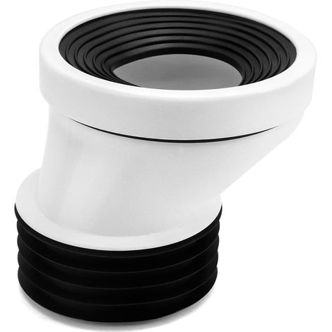Raccord de toilette décalé en plastique, manchon de connexion pour WC, adaptateur pour évacuation sanitaire