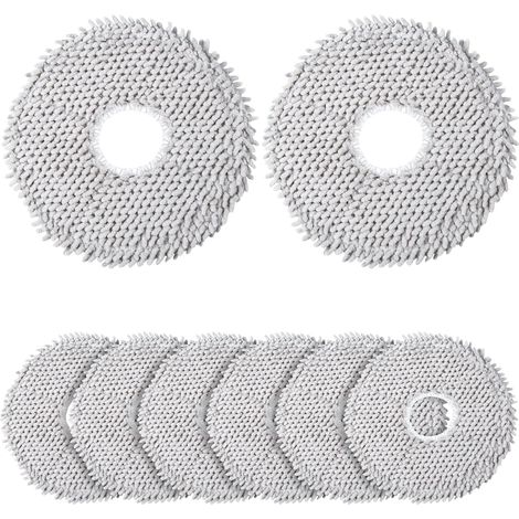 8 Stück Wischtücher für Xiaomi X10+ / X20+ &amp Dreame L10s Ultra / L10 Ultra / L20 Ultra / L10s Pro Ultra Heat / X40 Ultra Complete Saugroboter, Mikrofaser Nasses Wischpads Zubehör