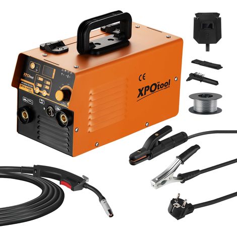 XPOtool Soldador digital IGBT 30-120 A, soldador inverter MMA 220 V, soldador móvil con numerosos accesorios, soldador con pantalla LED (1/5)