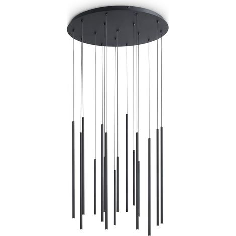 Ideal Lux LOOK Suspension Cluster noire à 16 LED 3100 lm 3000 K (1/2)