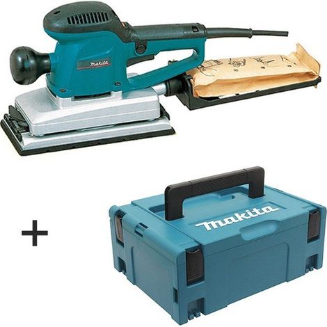 Levigatrice orbitale Makita BO 4900 VJ da 330 Watt + valigetta Makpac