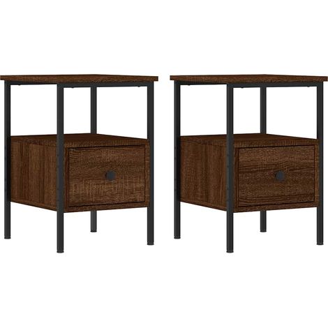 Maison Exclusive - Comodini 2pz Rovere Marrone 34x36x50 cm in Legno Multistrato