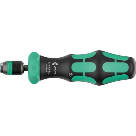 Wera  838  RA-R  L  mango  de  mano  de  puntas  con  función  de  trinquete,  1/4"  -  05051494001