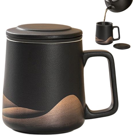 Mug À Thé Avec Infuseur Mug En Céramique Avec Filtre De (1/5)