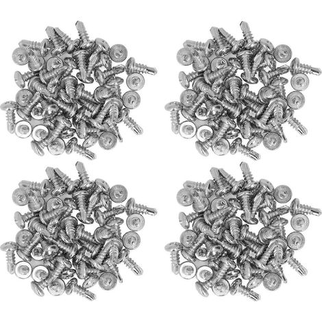 200 Stück selbstbohrende Schrauben, Edelstahl 304, Rundkopf, Ersatz für Bohrschrauben M4,8x13 (1/4)