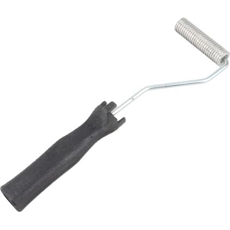 Durable Poignée ABS Fabriquée en Alliage D'aluminium pour Rouleau de Fibre de Verre pour Travail en Résine GRP Frp Argent + Noir(Diameter Roll  75mm) (1/5)