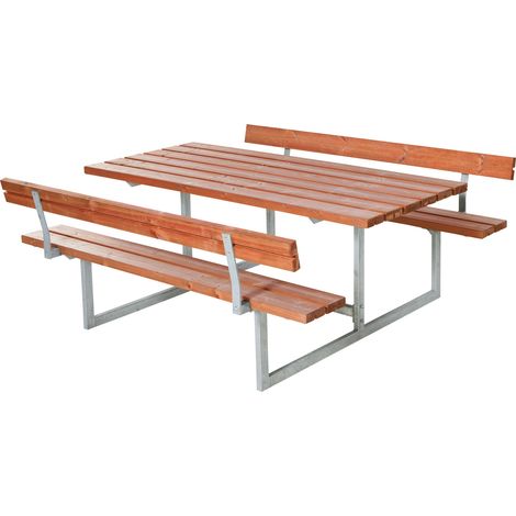 Plus Kombimöbel Basic 2 Rückenlehnen 177x184x75/45 cm Teakfarben