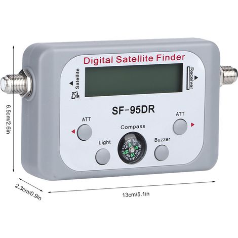 SF-95DR Digitales Satelliten-Signalmessgerät, kompatibel mit DirecTV Dish TV, schwarzes ABS, 148 g (1/5)
