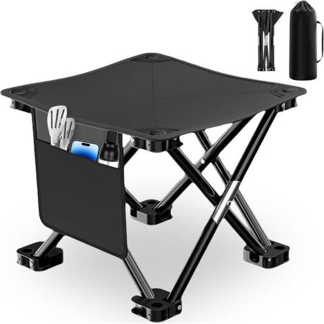 Tragbarer, faltbarer Campinghocker, Oxford-Stoff, ultraleichter, faltbarer Campinghocker, maximale Tragkraft 180 kg, Angelhocker für Erwachsene, Angeln, Camping, Wandern, Jagen