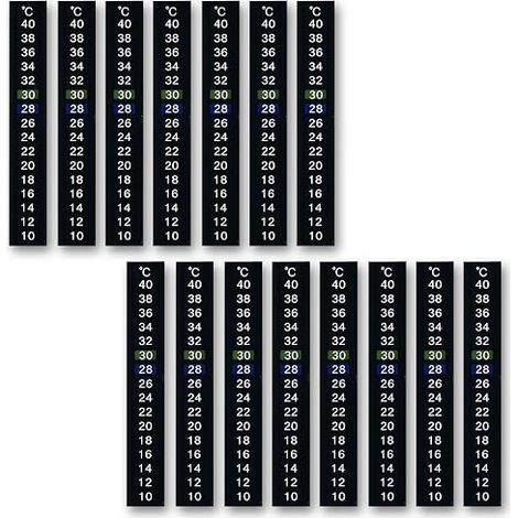 15 x 50-104 °F Thermometer Stickers, External Adhesive Thermometer for Aquarium, Tank, Fish Reptiles, Measurement and Temperature Indicator (1/5)