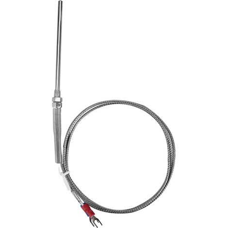 Thermocouple de type K à filetage M8, sonde de température de 50 mm, fil de 1 m (0-400 ℃) (1/5)