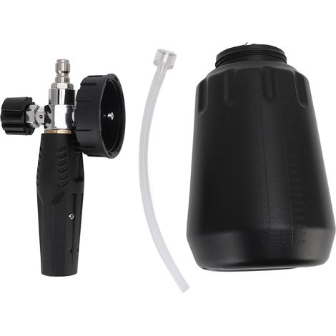 Cañón de espuma de 1000 ml para limpiadora de alta presión, multifuncional, portátil y eficiente, ideal para el lavado de jardines, césped y coches. (1/5)