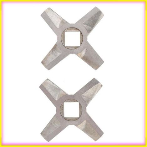 keenso Lot de 2 couteaux de rechange universels en inox pour machines à hacher la viande - Lames coupeuses pour broyeurs (1/5)