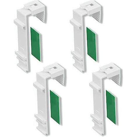 Lot de 8 fixations à pince pour store enrouleur Supports adhésifs sans perçage, pièces de rechange et de réparation pour stores de fenêtre (1/5)