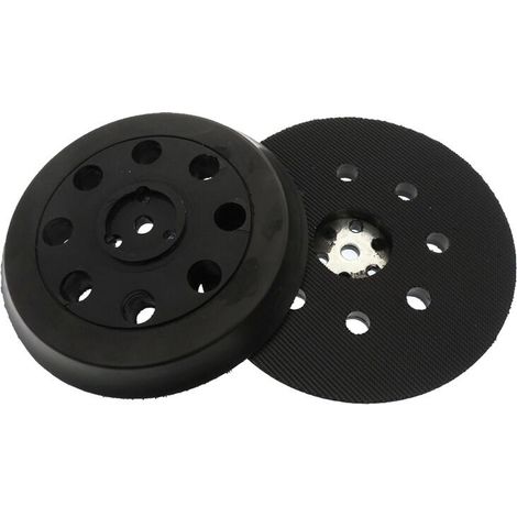 Accessories Plateau de Ponçage Mi-Dur (pour Peinture, Mastic, 8 Trous, diamètre  125 mm, Accessoires Ponceuses Excentriques) [Classe énergétique A+]