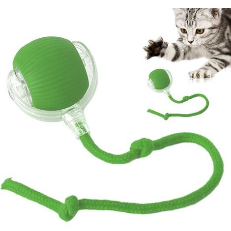 Pelota interactiva para mascotas - Estimula el movimiento - Evita obstáculos de forma inteligente - 6x6x6 cm - Verde (1/5)