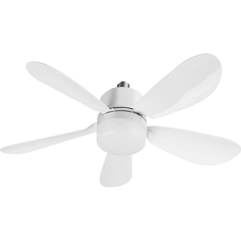 Deckenventilator mit Licht und Fernbedienung, dimmbare LED-Beleuchtung (E27/E26), Timer, 5 Flügel, leise, 3 Geschwindigkeitsstufen (1/5)