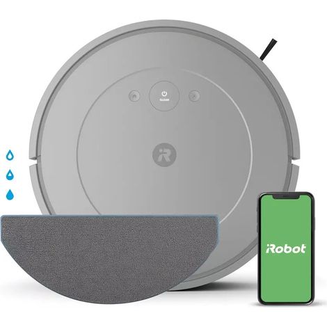 Aspirateur robot connecté – Nettoyage 4 étapes – Autonomie 120 min – 3 niveaux d'aspiration – Compatible application iRobot Home (1/5)