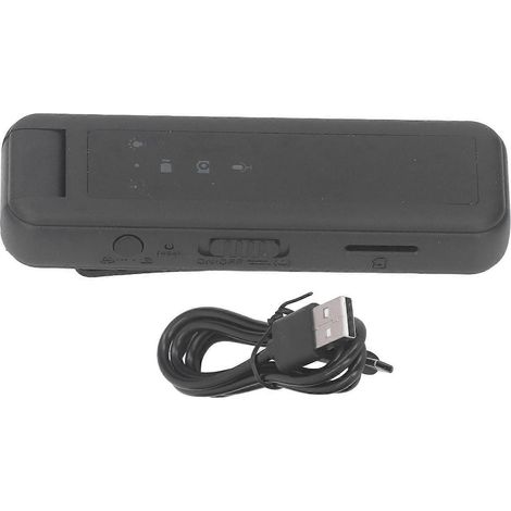 Enregistreur vocal portable avec vision nocturne 1080p, enregistrement photo et vidéo, et objectif rotatif à 180°. (1/4)