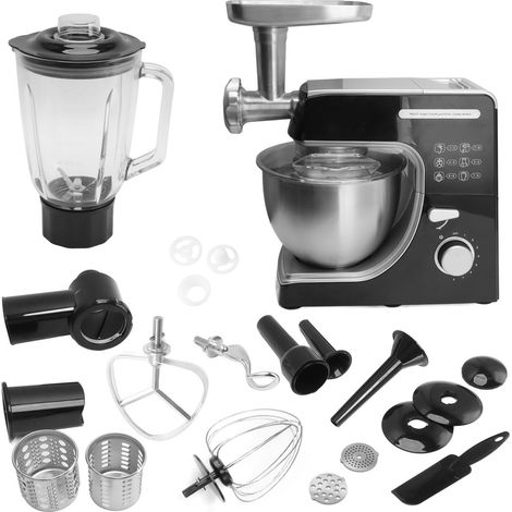 Batteur électrique multifonction 1000W avec crochet pétrisseur, fouet, hachoir à viande et accessoires pour cuisiniers amateurs – 220V EU (1/5)