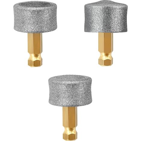 Cabezal de repuesto de 3 piezas para lima de uñas de perro, malla 60/80, ruedas para lima de uñas, cabezal de limado integrado para mascotas. (1/5)